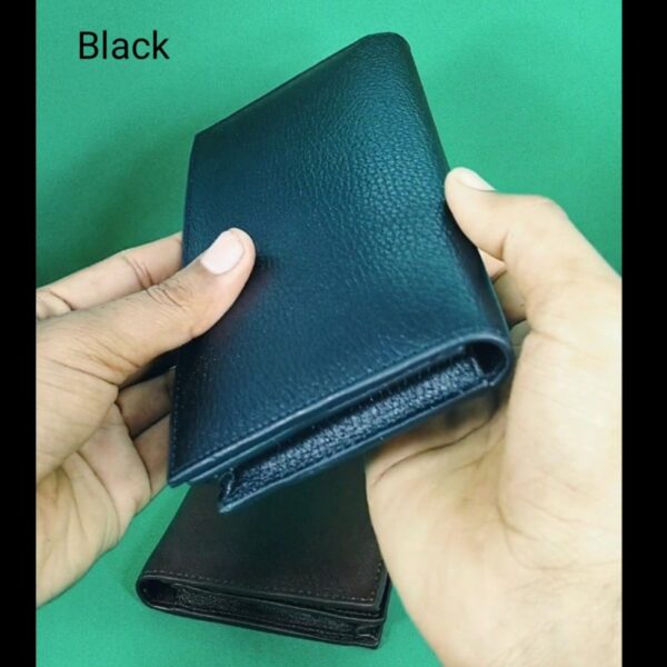 Long leather wallet black - Image 2